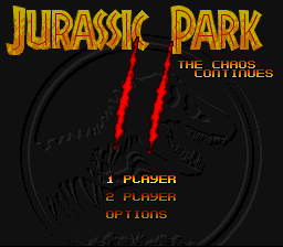 Jurassic Park II - The Chaos Continues (USA) (En,Fr,De,It) Title Screen